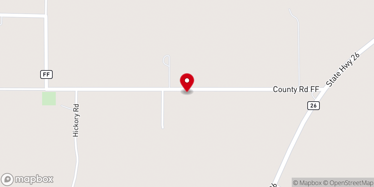 Map showing location of Peniel Church