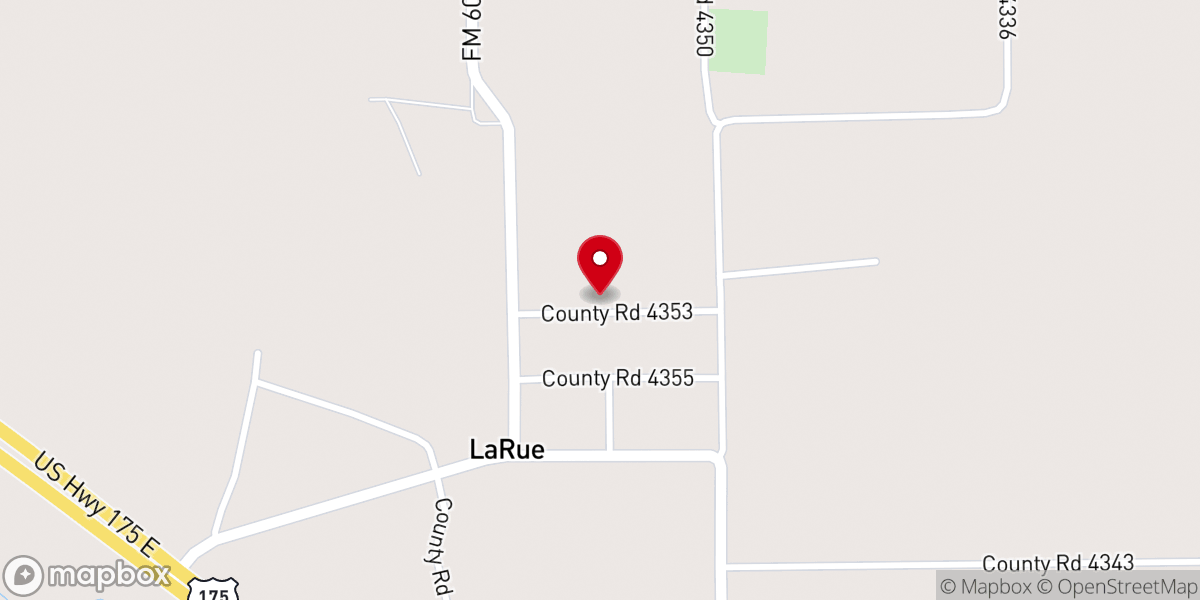 Map showing location of Larue Global Methodist Church