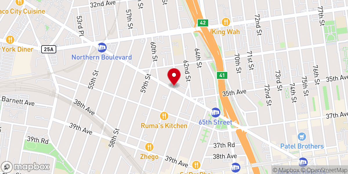 Map showing location of Shri Guru Ravidas Sabha of New York Inc