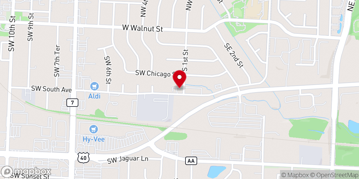 Map showing location of Grace Fellowship