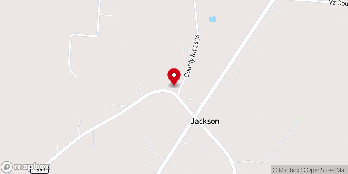 Map showing location of Jackson Baptist CHurch