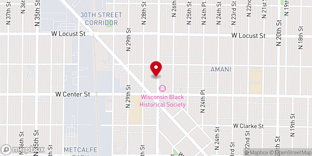 Map showing location of Greater St. Luke Baptist Church