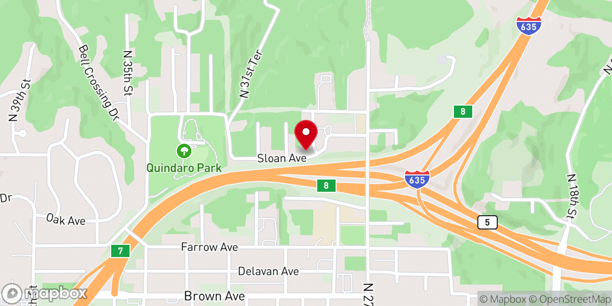 Map showing location of Travelers Rest MBC