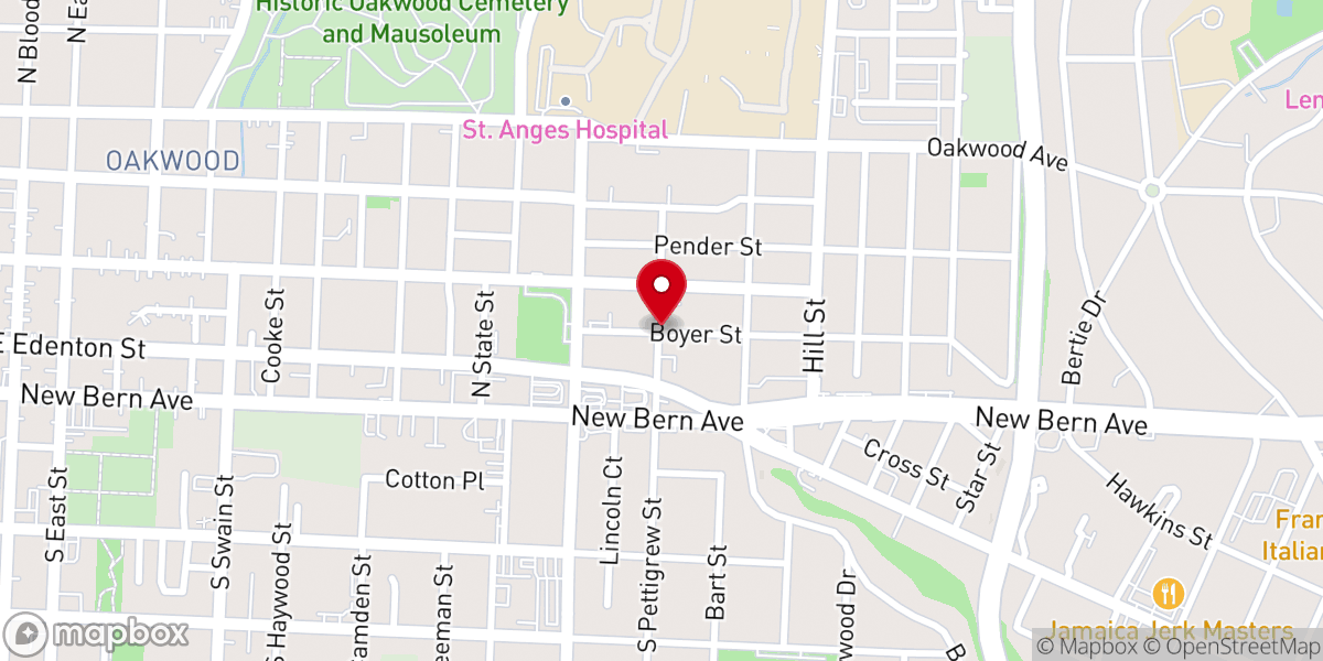 Map showing location of Wesleyan First Church of Deliverance