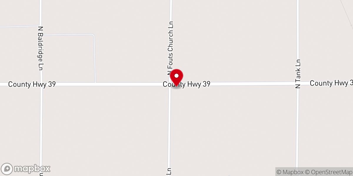 Map showing location of Fouts Church