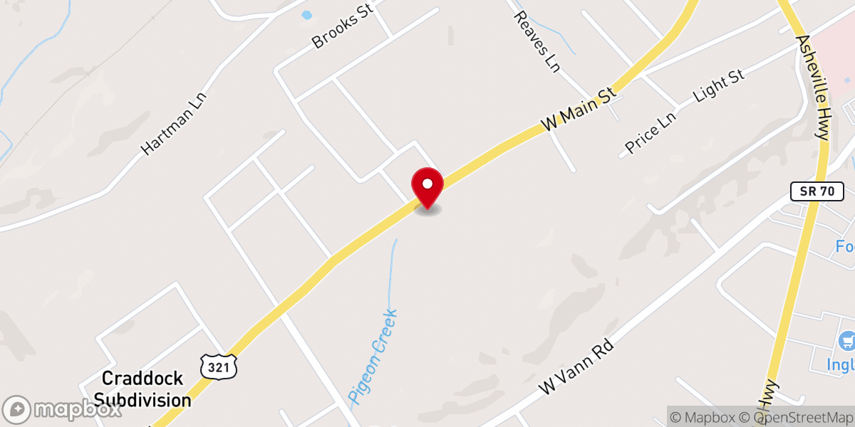 Map showing location of First Church of God