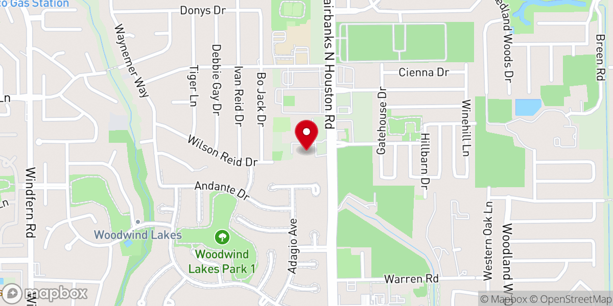 Map showing location of Faith Church