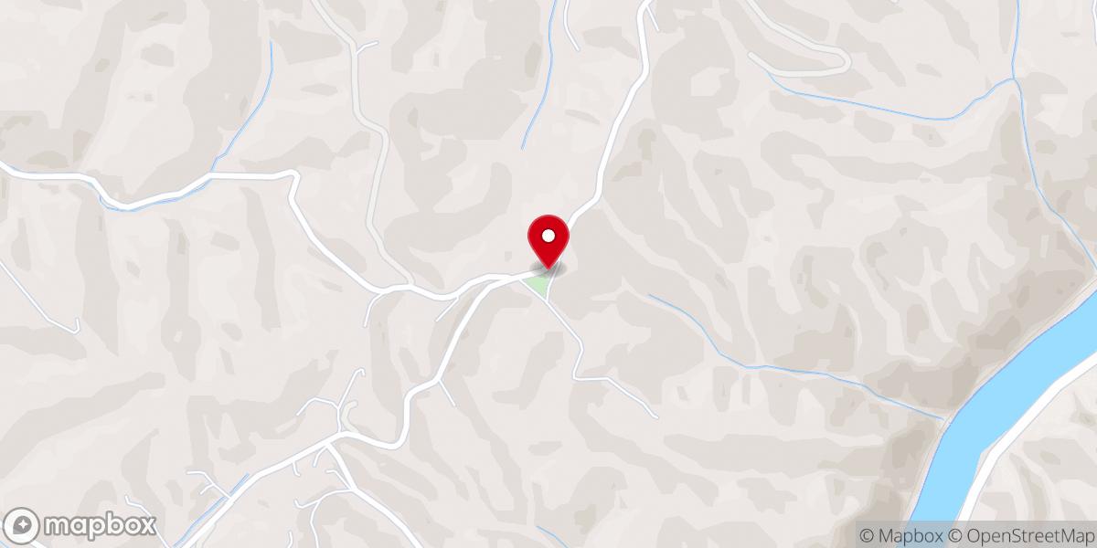 Map showing location of Oak Hill Church