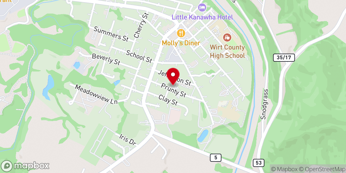 Map showing location of Elizabeth Church of the Nazarene