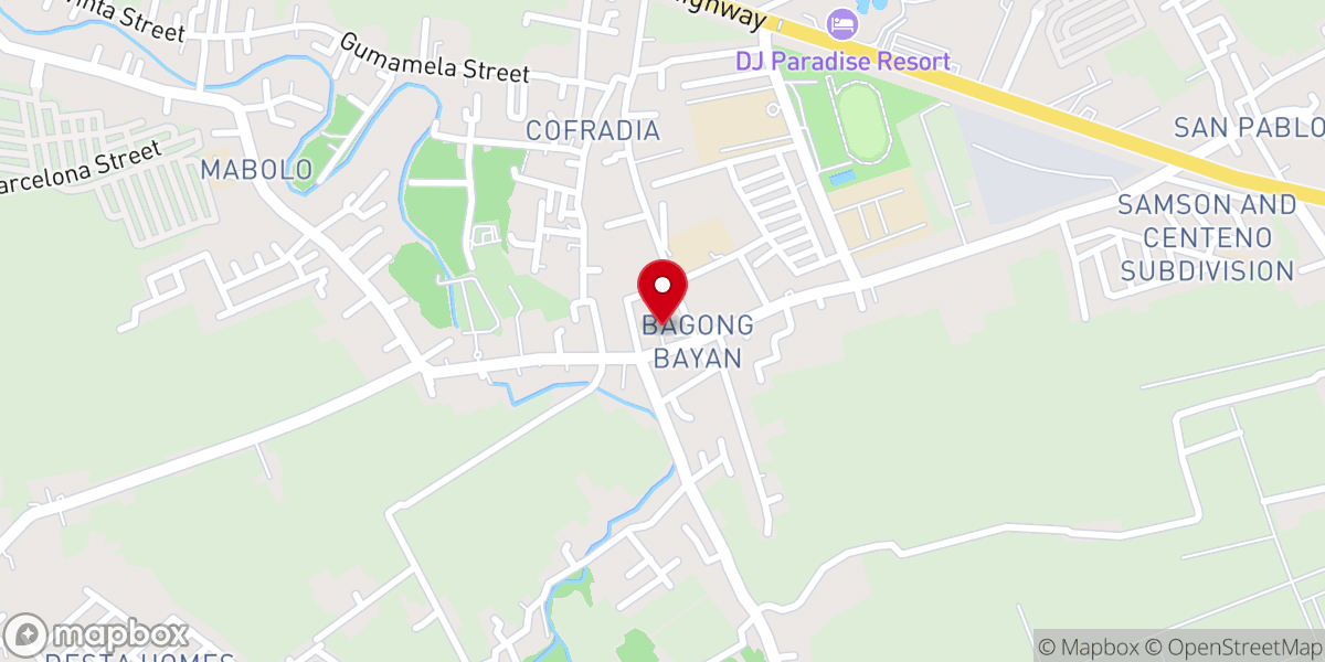 Map showing location of St. Elizabeth of Hungary Parish (Diocese of Malolos)