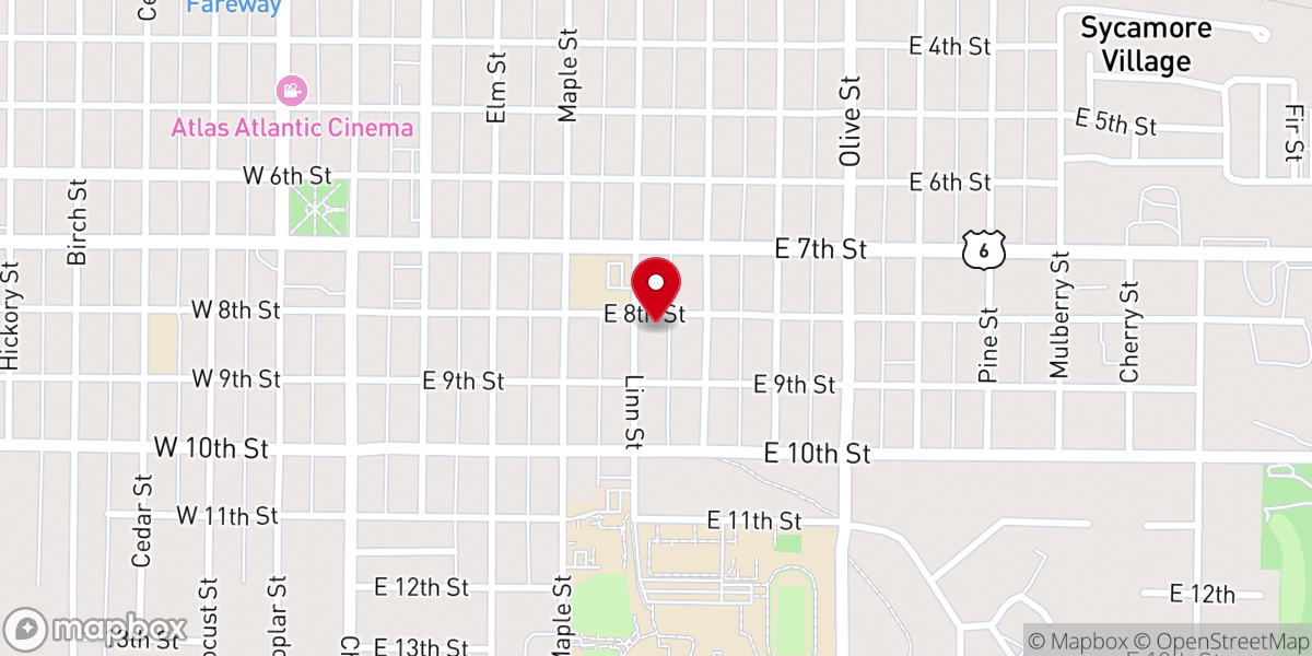 Map showing location of Zion Lutheran Parsonage