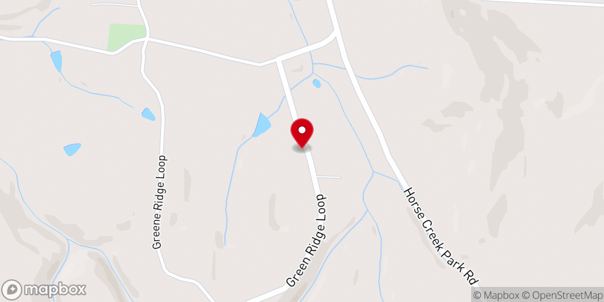 Map showing location of Green Ridge Church