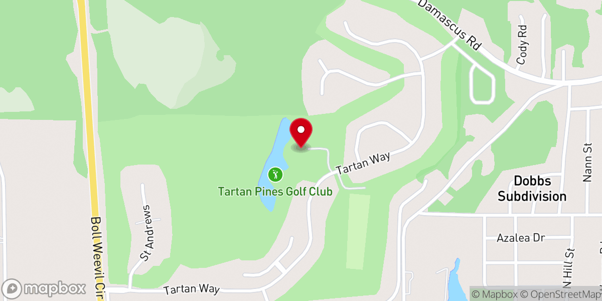 Map showing location of The Bridges At Tartan Pines | Golf Courses Enterprise Alabama