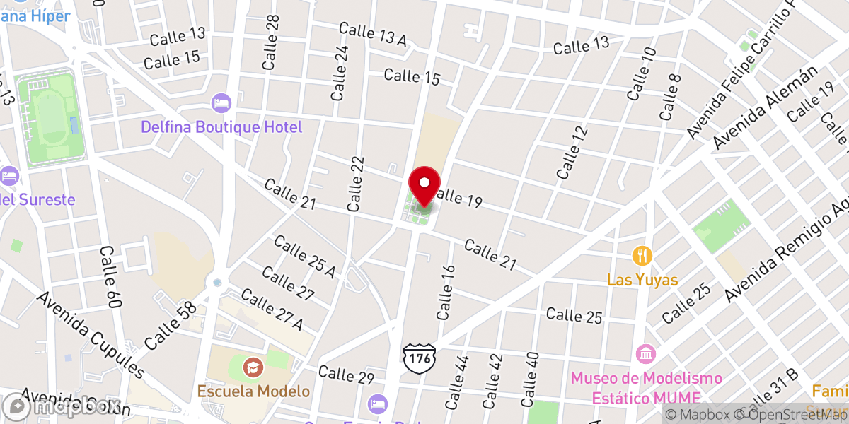 Map showing location of Parroquia Nuestra Señora del Perpetuo Socorro - Iglesia de Itzimná
