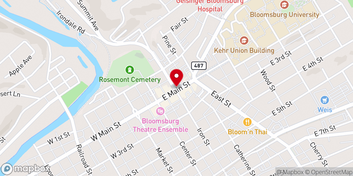 Map showing location of St Paul's Episcopal Church