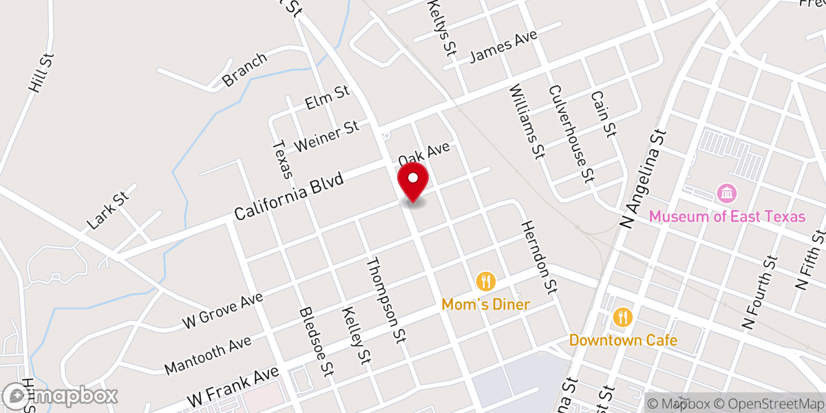 Map showing location of Love Fellowship Worship Center