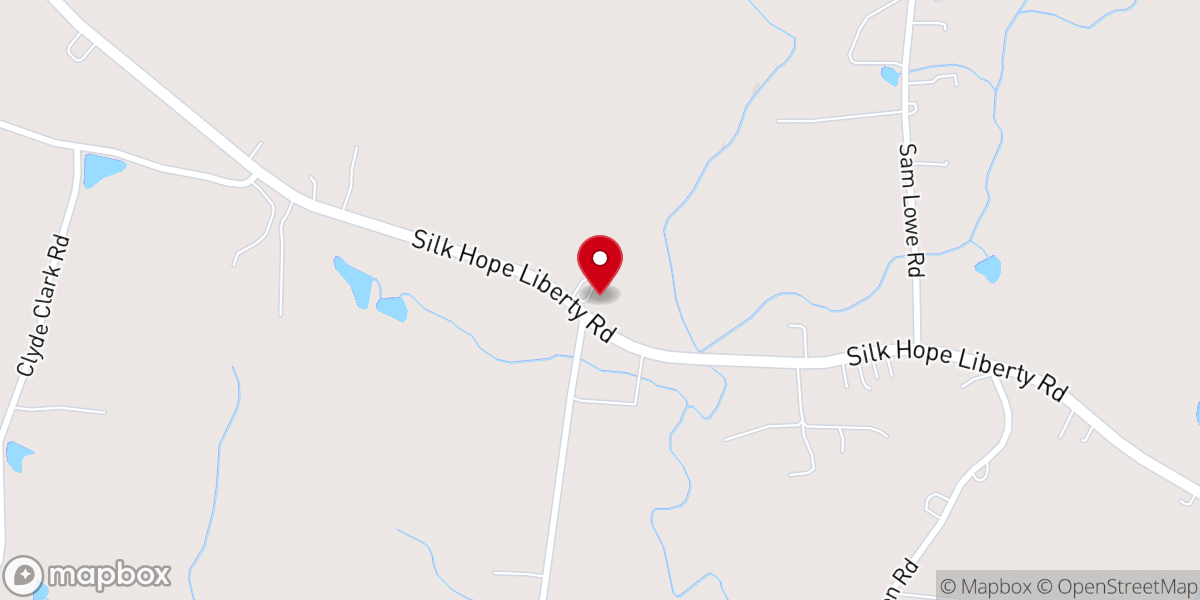 Map showing location of Rocky River Missionary Baptist