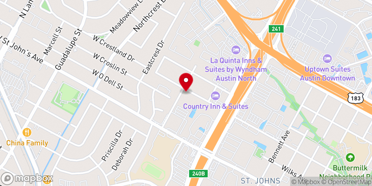 Map showing location of St Paul Baptist Church
