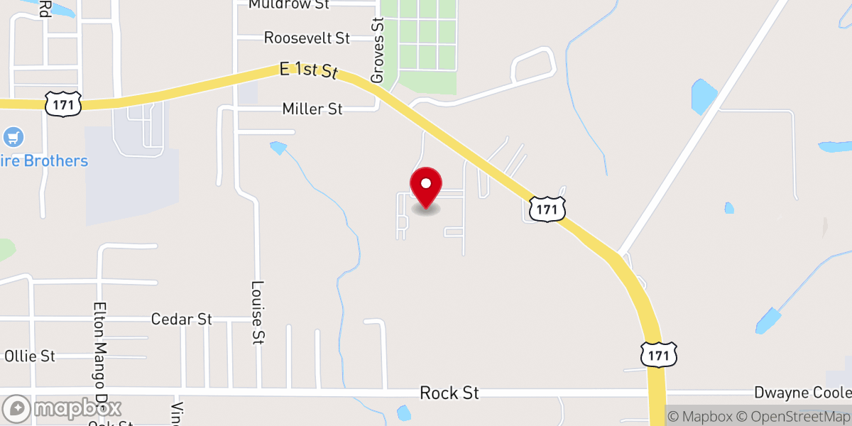 Map showing location of First Baptist Church