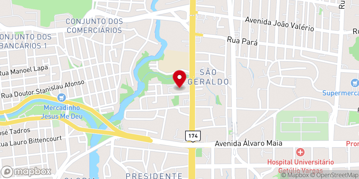 Map showing location of Igreja Universal Do Reino De Deus - Constantino Nery - São Geraldo