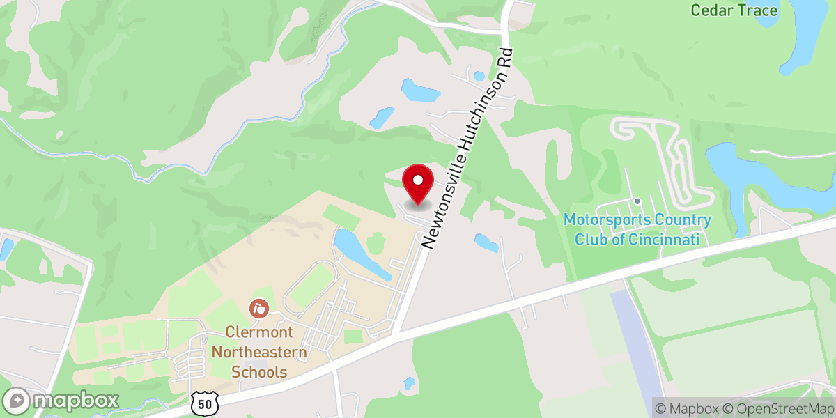 Map showing location of Monterey Baptist Church