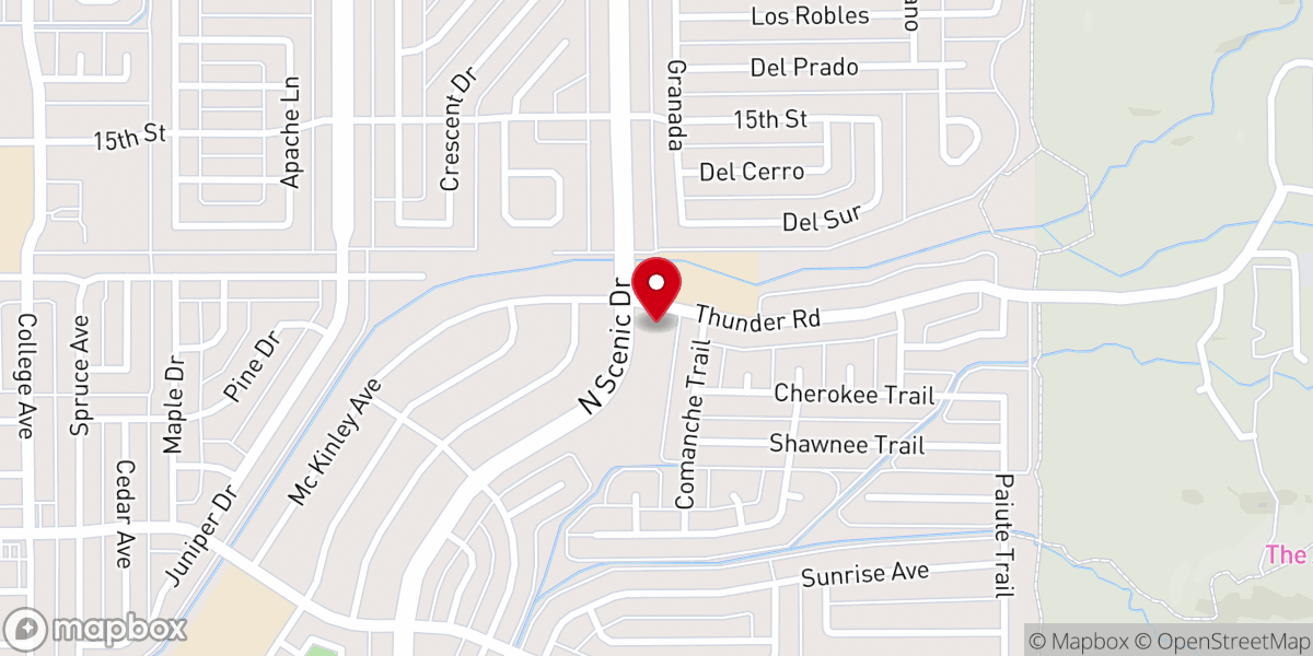 Map showing location of Scenic Chapel