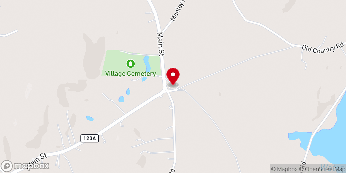 Map showing location of New Ipswich Congregational Church