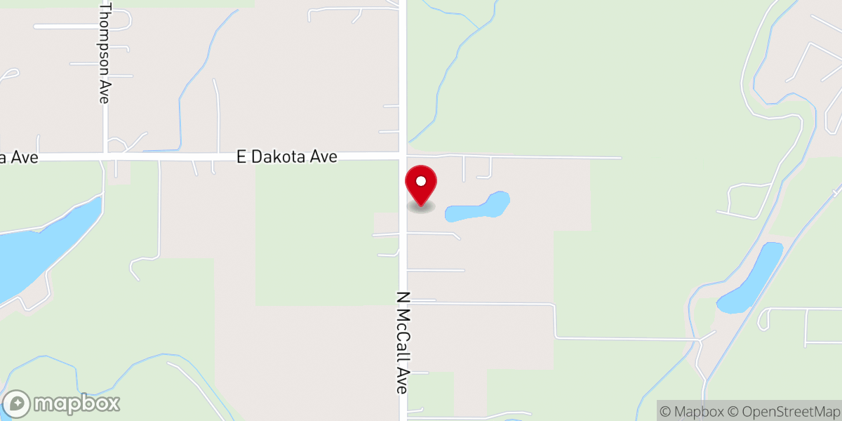 Map showing location of Quail Lake Community Church