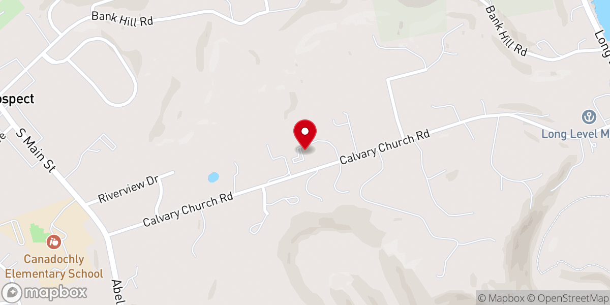 Map showing location of Calvary Bible Church