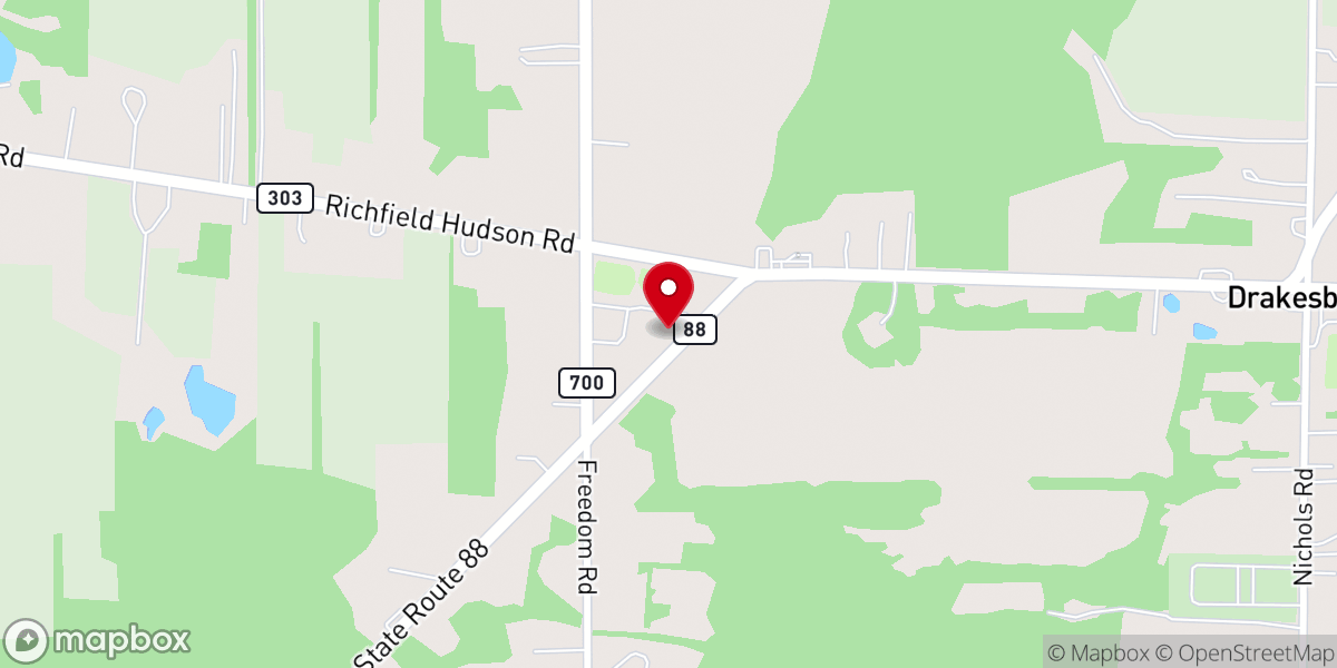 Map showing location of The First Congregational Church of Freedom