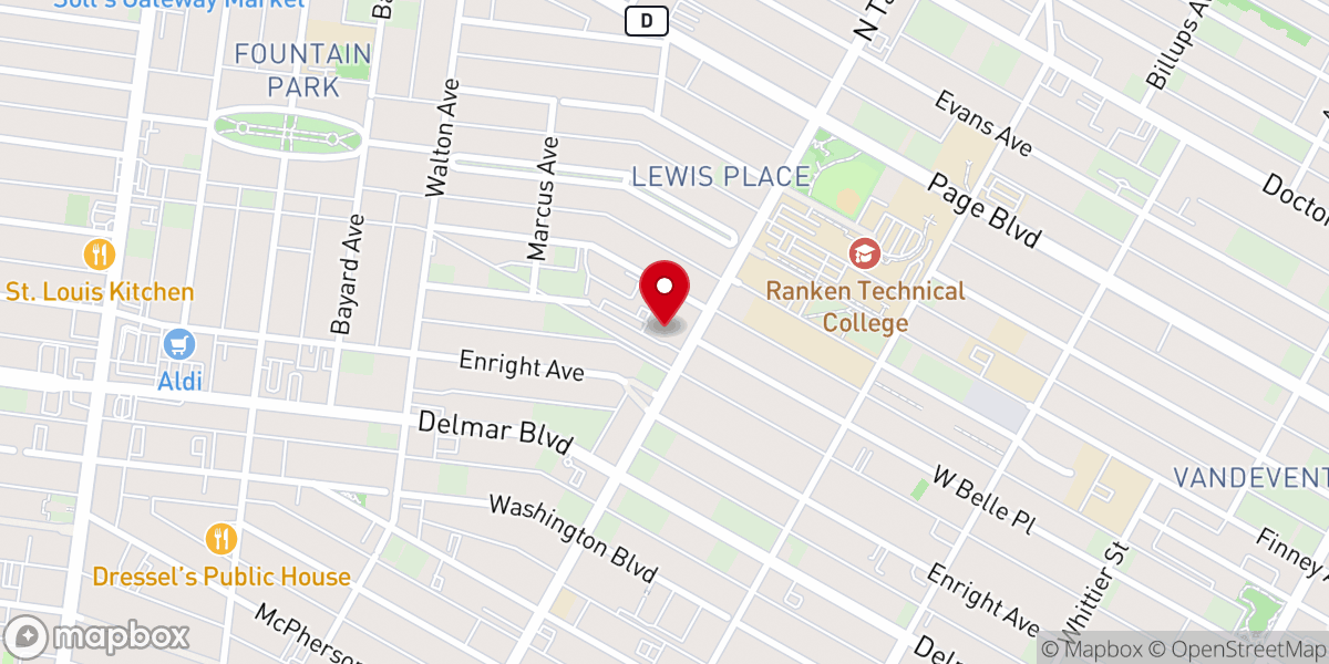 Map showing location of Hopewell Missionary Baptist Church