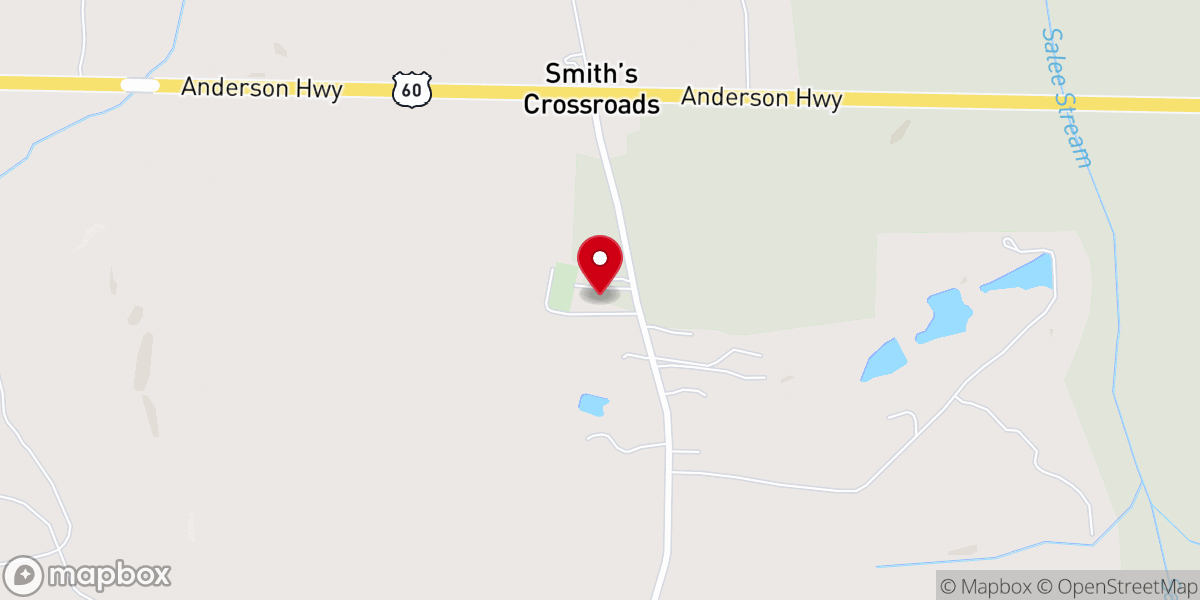 Map showing location of Mount Zion Baptist Church