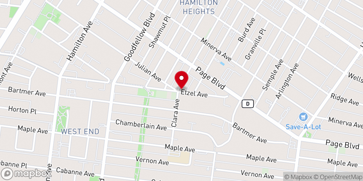 Map showing location of Friendship MB Church