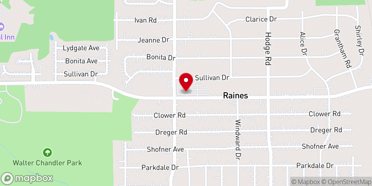 Map showing location of Be Found Virtuous Ministries