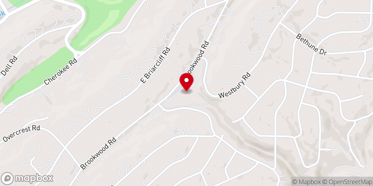 Map showing location of Mountain Brook Presbyterian Church