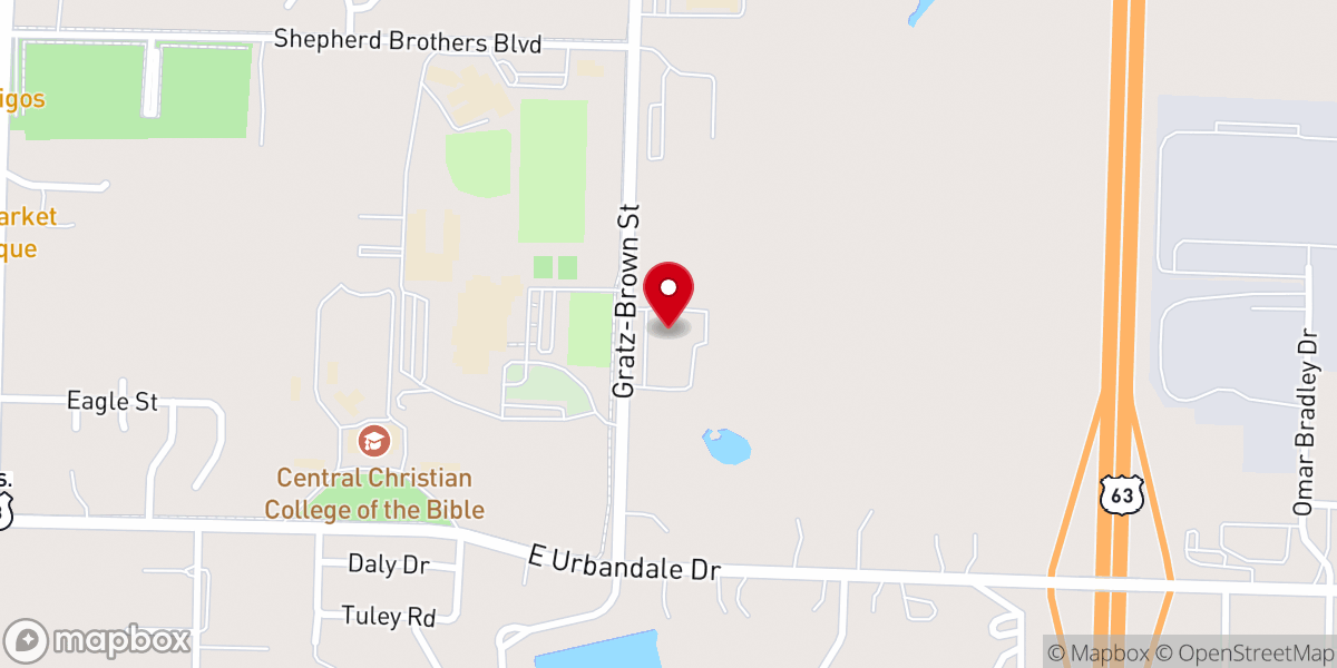 Map showing location of TimberLake Christian Church