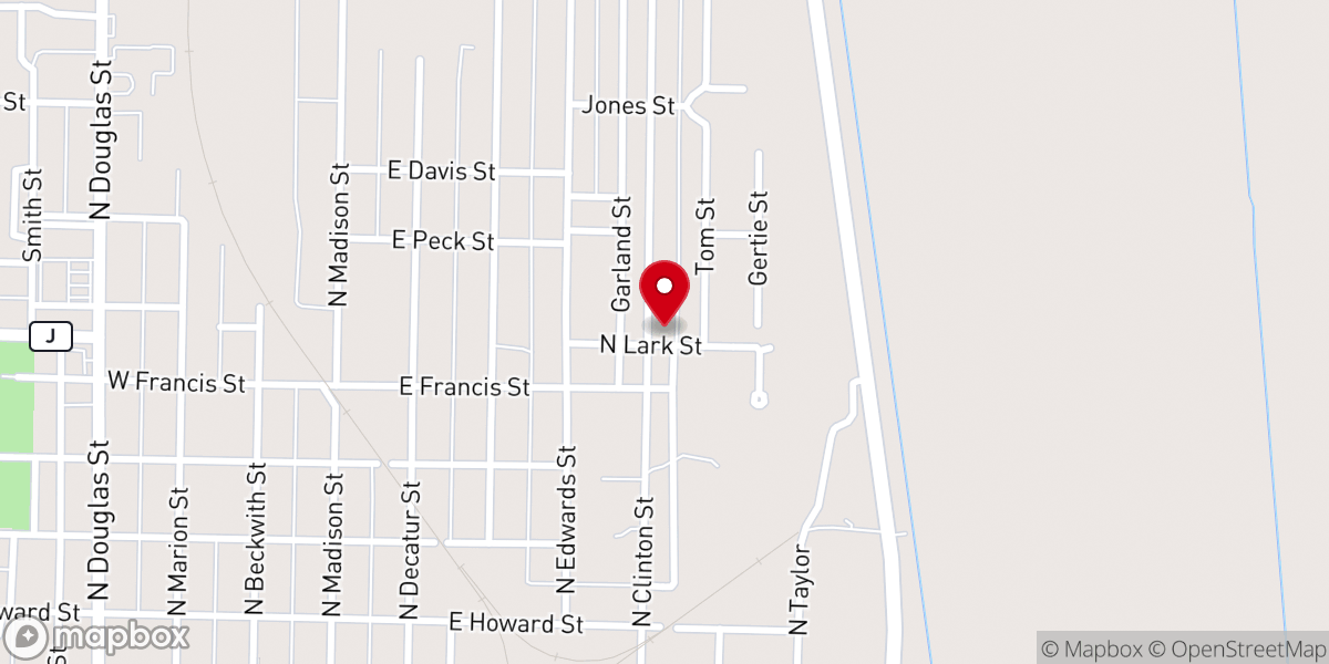 Map showing location of Monument of Faith Church