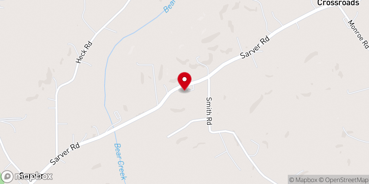 Map showing location of Buffalo United Presbyterian Church