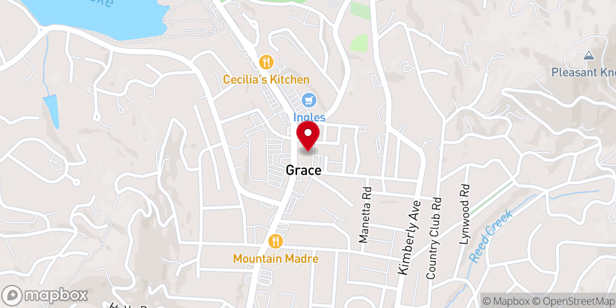 Map showing location of New Grace Church