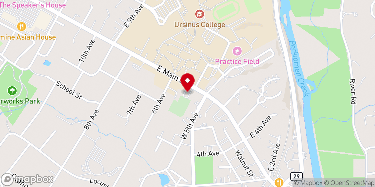 Map showing location of Trinity Reformed Church UCC