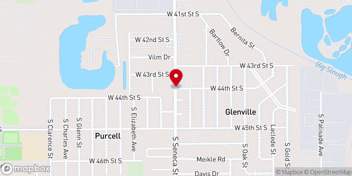 Map showing location of South Seneca Church of Christ