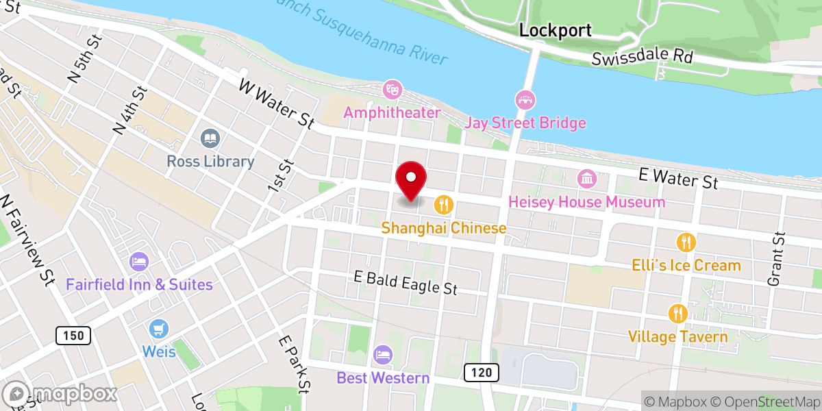 Map showing location of St. Pauls Episcopal Church