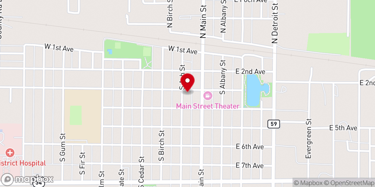 Map showing location of Templo Getsemani