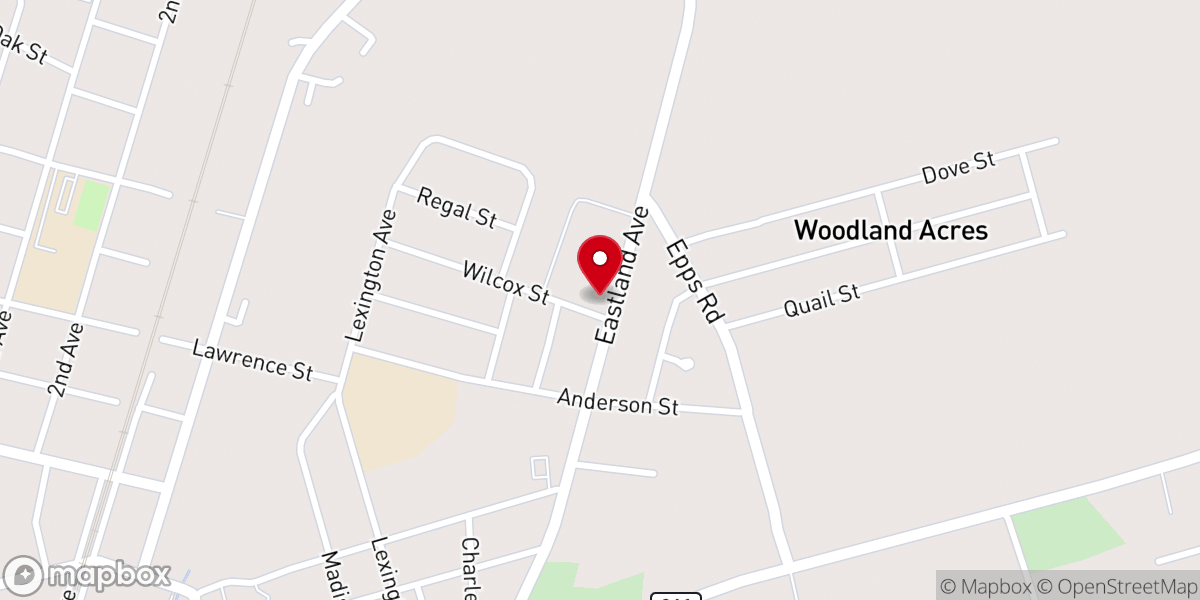 Map showing location of Evangelistic Temple Way of the Cross Church