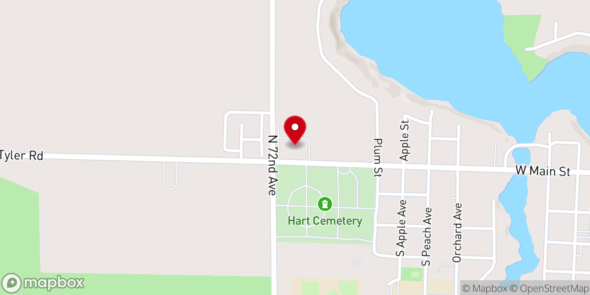 Map showing location of Oceana Christian School