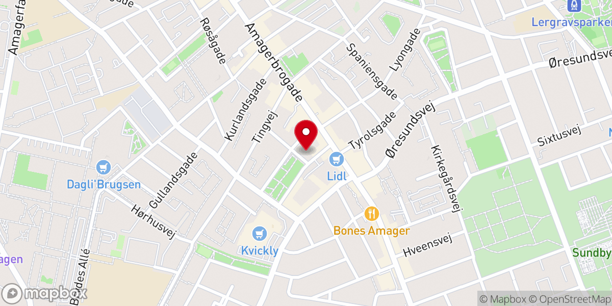 Map showing location of Copenhagen Bethel Missionary Baptist Church