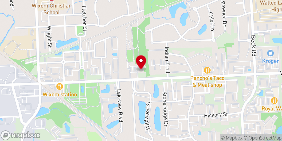 Map showing location of St. Matthew's Lutheran Church