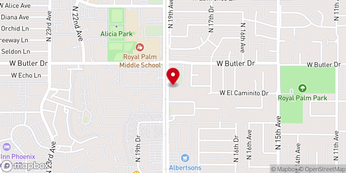 Map showing location of Open Door Fellowship Church