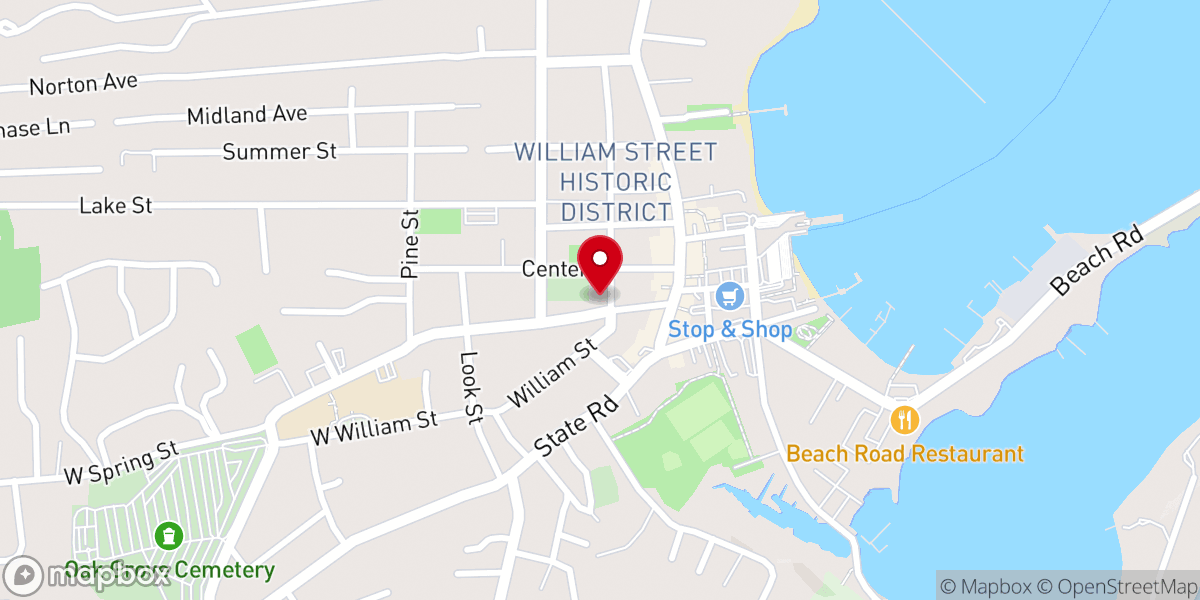 Map showing location of First Baptist Church of Vineyard Haven