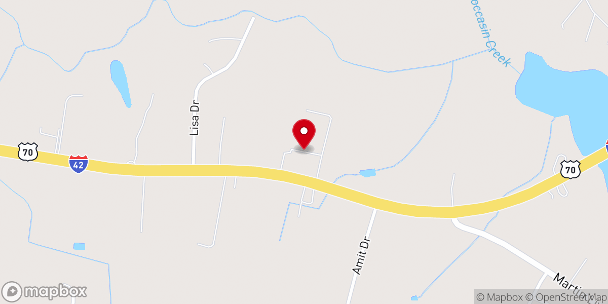 Map showing location of Princeton Church